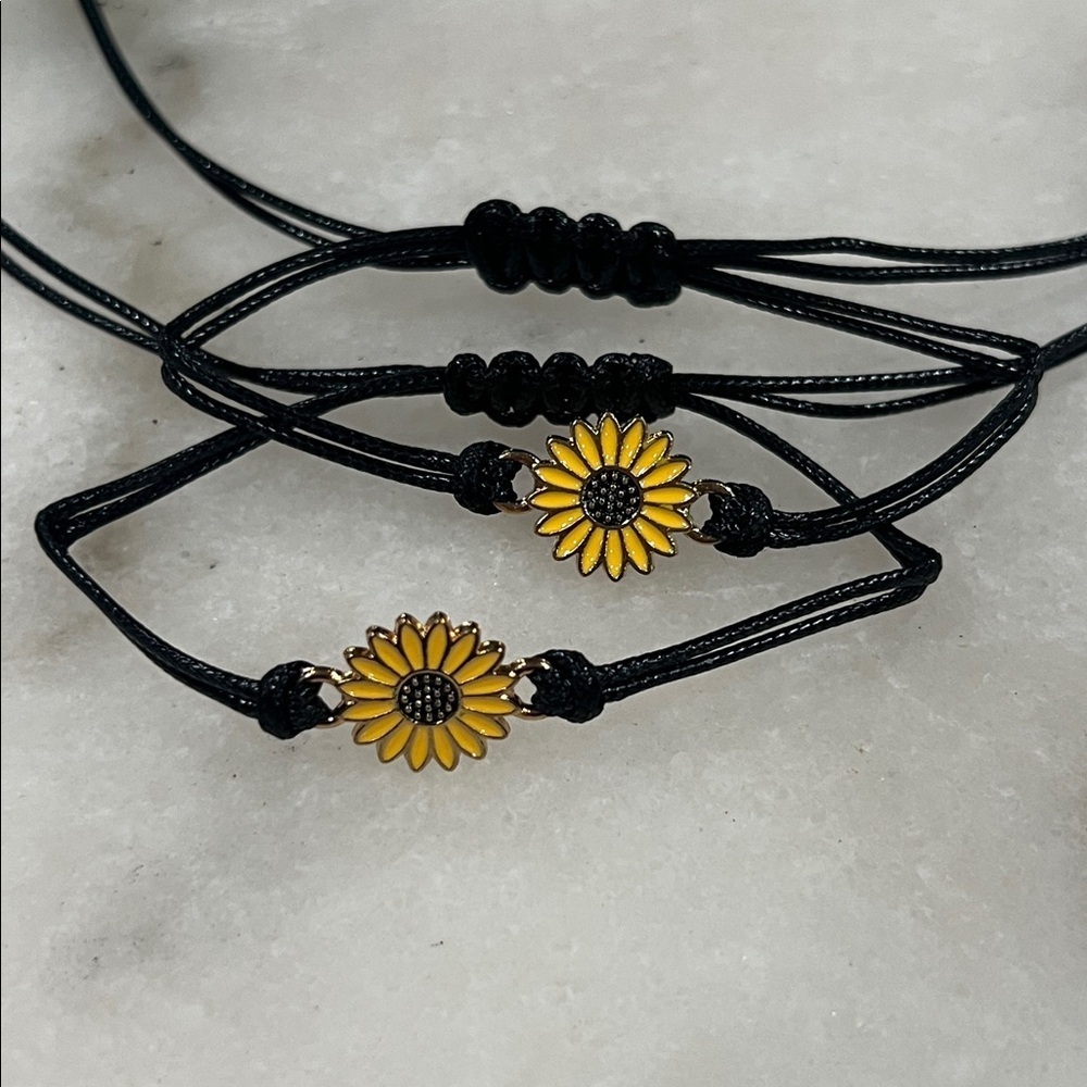 Sunflower Charm Bracelet Set